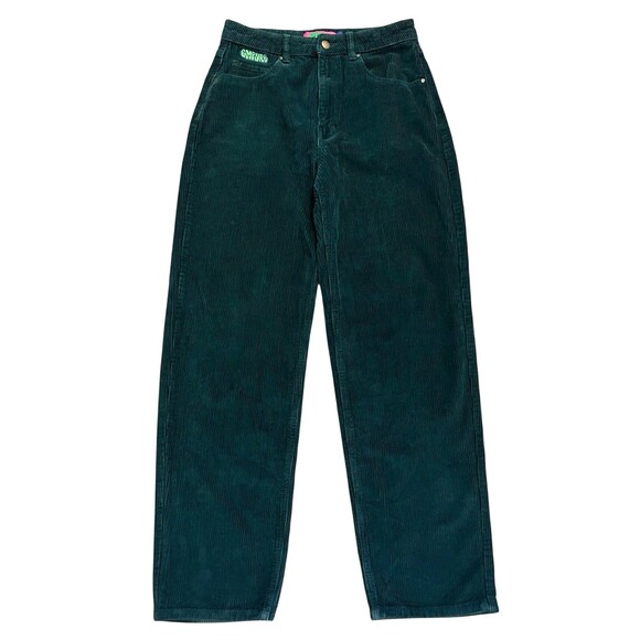 Empyre Pants - EMPYRE Tori 90s Y2K Ponderosa Green Corduroy Skate Pants Baggy Streetwear Size 6